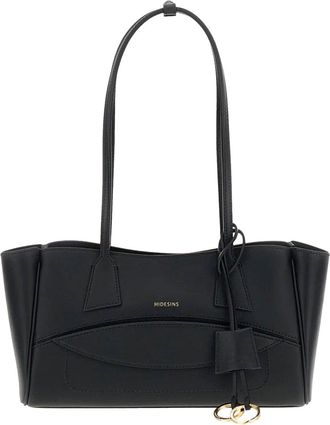 Hidesins Shopper S Black Rectangular Calf Leather Tote Bag