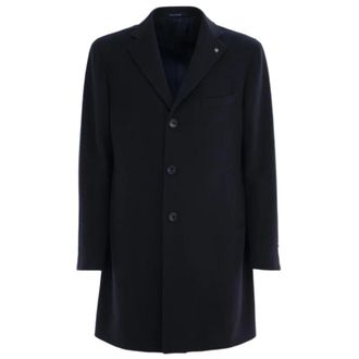 Tagliatore Enkelrijige jas - Heren - Mantel - Blauw - XL - Wol - Jassen