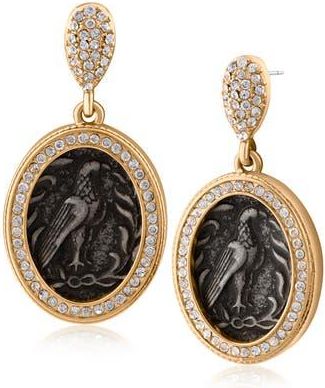 Jardin Antique Eagle Oval Drop Earrings in Antique Gold at Nordstrom Rack