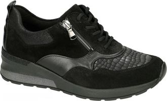 Waldl&auml;ufer H-Clara Ortho-Tritt - Dames - Sneakers - Zwart - 38 EU - Wol - Schoenen