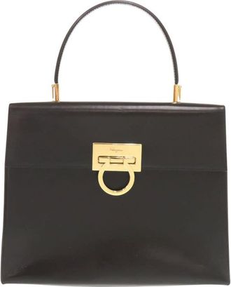 Ferragamo Pre-owned Ferragamo Leather Gancini Iconic Top Handle Bag Ladies BWOEJROIZAYWQILM