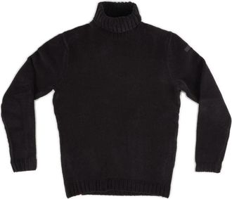 Roberto Ricci Design Cinematt Turtleneck Knit Hoodie - Heren - Coltruien - Zwart - 2XL - Truien & Vesten