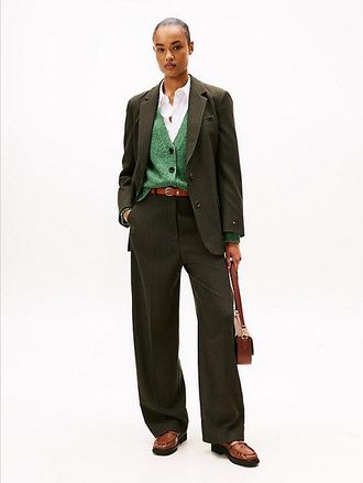 Tommy Hilfiger Pantal&oacute;n recto oversize de raya diplom&aacute;tica