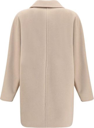 Max Mara Womens Beige Wool Oves Aries Full-Length Jacket Clothing