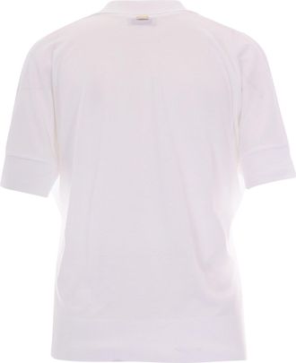 Herno Womens Polo Shirt Jersey White Main Fabric: Lyocell Tops