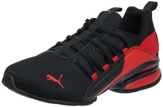 Puma Mens Axelion Running Shoe, Break Black-high Risk Red, 11 UK