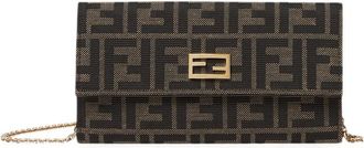 Fendi Tube Continental Logo Chain Wallet