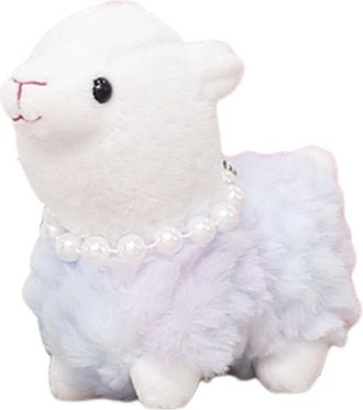 Supvox Cute Plush Alpaca Keychain Charm Soft Stuffed Animal Pendant for Backpack Bag Decoration Adorable Rainbow Alpaca Plush Friends Family