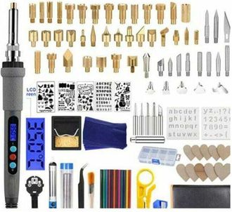 OEM Kit De 109 Piezas Para Quemar Madera Con Temperatura Ajustable Y Soporte Para L&aacute;pices De Colores Para Grabado, Tallado Y Corcho En Cuero