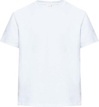 Saint Laurent White Solid Crew Neck T-Shirt