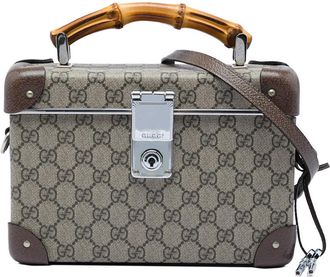 Gucci Pre-owned Gucci GG Supreme Bamboo Vanity Bag Ladies ZT4LPPSA75HRVLOT