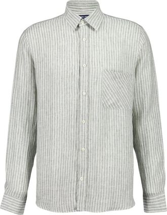 Frescobol Carioca Casual Shirts, male, Green, XL, Telles Linen Shirt