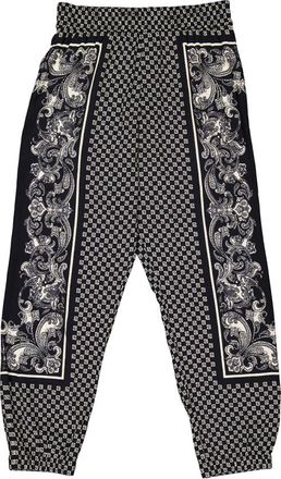 Balmain Mini Monogram Paisley Print Trousers, Brand Size 48 (US Size 32)