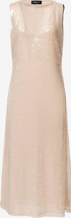 Fabiana Filippi Figurbetontes Midi-Kleid mit V-Ausschnitt mit Pailletten