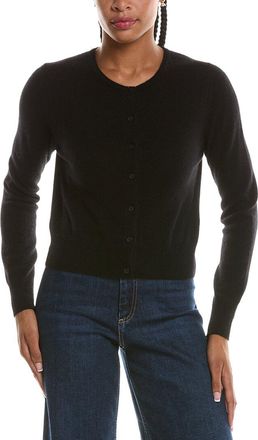 Fort&eacute; Cashmere Basic Cropped Button 100% Cashmere Cardigan