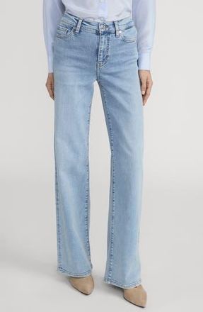 Frame Denim Le Slim Palazzo High Waist Wide Leg Jeans in Ripple at Nordstrom Rack, Size 25
