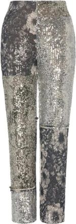 Maison Margiela Slim-fit Pantalon - Dames - Slim Fit Broeken - Veelkleurig - S - Leer - Broeken