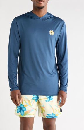 Volcom Crawdad Hooded Swim Shirt in Deep Blue at Nordstrom Rack, Size Medium