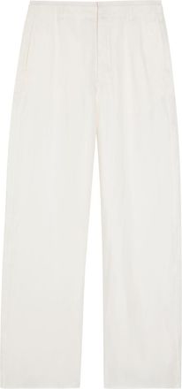 Christophe Lemaire Creased Satin Trousers - Off White - 38 (UK10 / S)