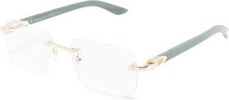 Cartier Glasses, male, Yellow, Size: 56 MM Optical Frame