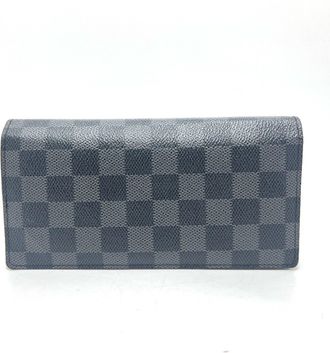 Louis Vuitton Black Damier Graphite Canvas Long Wallet (Bi-Fold) (Pre-Owned)