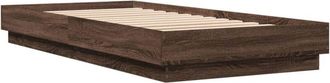 vidaXL Estructura de cama sin colchón madera marrón roble 90x200 cm vidaXL