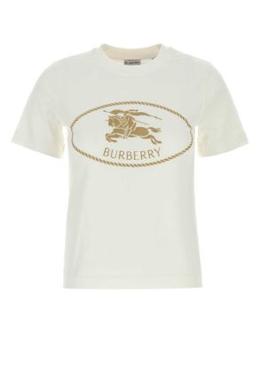 Burberry White Cotton T Shirt