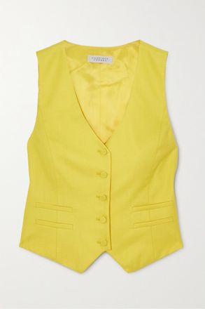 Gabriela Hearst Gilet In Misto Lana, Seta E Lino Coleridge - Giallo