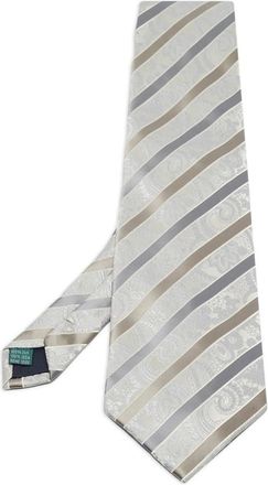 Valentino Garavani Cravatta a righe in seta - Grigio