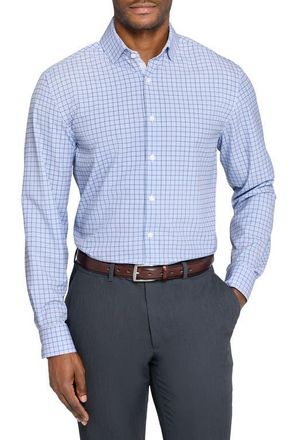 W.R.K Slim Fit Purple Check Performance Dress Shirt in White/Purple at Nordstrom, Size 16.5 - R