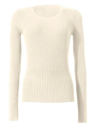 Wolford ribbed long-sleeve t-shirt - women - Merino - L - Neutrals