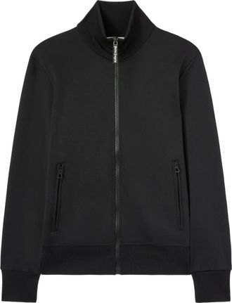 Palm Angels Jassen, Dames, Zwart, M, Curved Logo Track Jacket