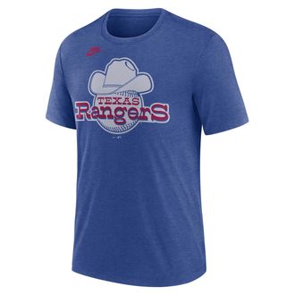 Nike Texas Rangers Cooperstown Logo Nike Mens MLB T-Shirt in Blue | NJFDEX49T75-70U