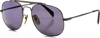 Eyewear by David Beckham Vierkante Metalen Zonnebril 7004S - Heren - Zonnebrillen - Zwart - ONE Size - Accessoires