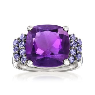 Ross-Simons Amethyst and. Tanzanite Ring in Sterling Silver