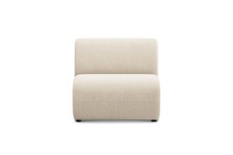 Castlery Auburn Armless Sofa Customized, (Performance Linen Weave) Cream, Spill Resistant, Modular for Sofas by Castlery