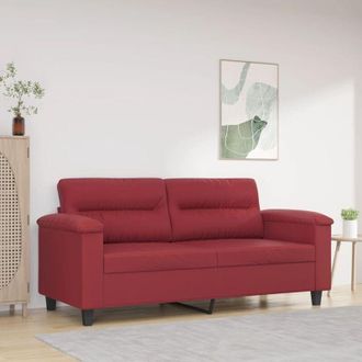 vidaXL Divano a 2 Posti Rosso Vino 140 cm in Similpelle - Vidaxl