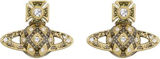 Vivienne Westwood Rachelle bas Relief Crystal-embellished Stud Earrings - Gold - One Size