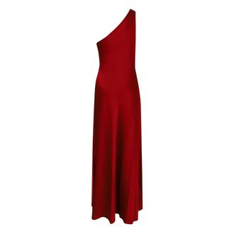 Ralph Lauren Geweven Fit & Flare Jurk - Dames - Avondkleed - Rood - 2XS - Kleedjes