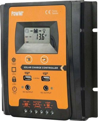 OEM Regulador Solar Y E&oacute;lico Controlador De Carga Solar Pwm Para Sistema De Panel Solar De 12 V/24 V Controlador De Bater&iacute;a Fotovoltaica Ip32 Temporizador