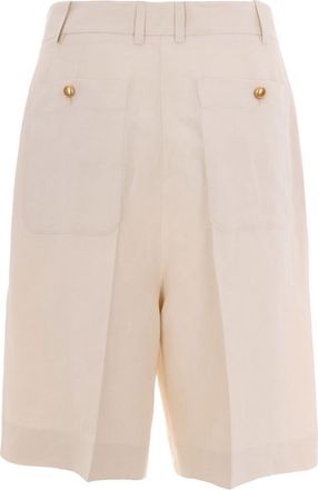 P.A.R.O.S.H. Womens Bermuda Shorts Sand Linen Viscose