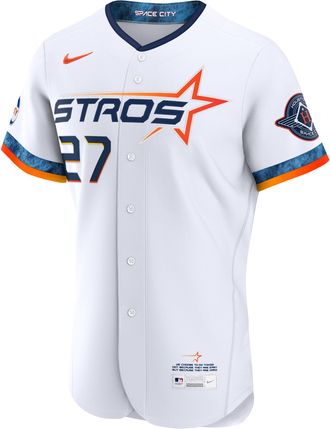 Nike Jose Altuve Houston Astros City Connect Nike Mens MLB Authentic Jersey in White | 89000D9JHU9-XZX