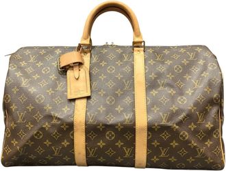 Louis Vuitton Brown Pvc Boston Bag (Pre-Owned)