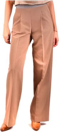 Fabiana Filippi Wijde broek - Dames - Wijde Broeken - Beige - XS - Katoen - Broeken