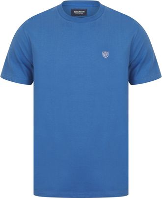 Kensington Eastside Mens Bisley Crew Neck Soft Peached Cotton Jersey T-Shirt Top Dutch Blue