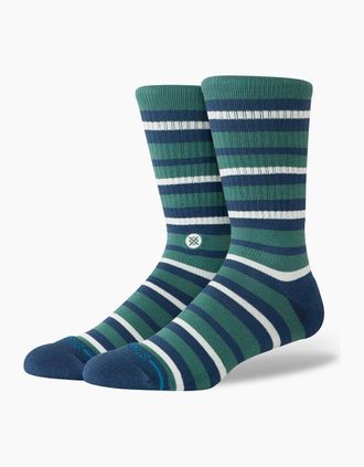 Stance Mens Stance Brett Crew Socks - Green - Size: 9.5/13/12.5/12/11.5/11/9/16/15.5/15/14.5/14/13.5/10.5/10
