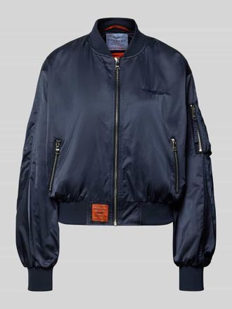 Original Bombers Bomberjacke mit Rei&szlig;verschlusstasche am &Auml;rmel in Marine, Gr&ouml;&szlig;e XXL