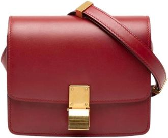Celine Pre-owned Cross Body Bags, female, Red, Size: ONE SIZE Pre-owned Vintage Leather Crossbody Bag