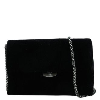 Armani Velour Chain Shoulder Clutch Bag