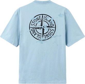 Stone Island 2100001 Camo Compass T-Shirt Dust Blue L1S152100001S0E14V004A